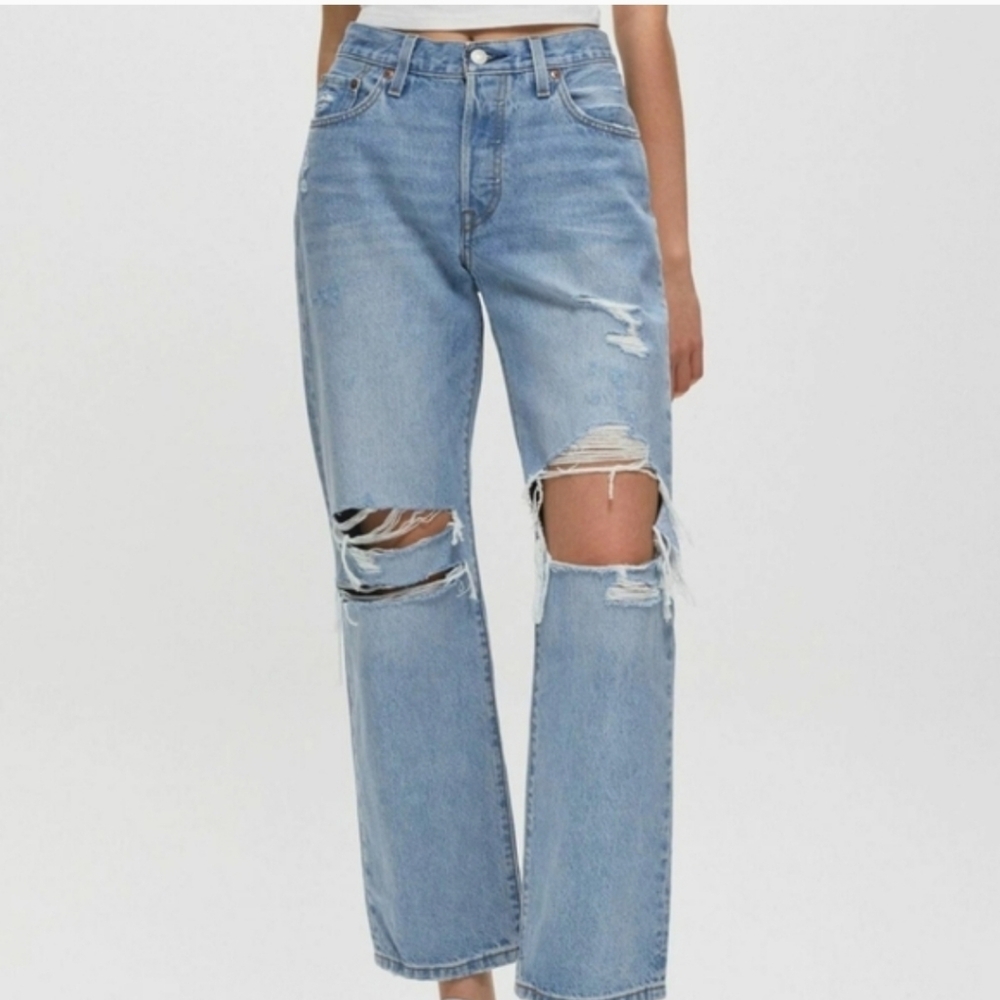 Levi's 501 Jeans 90's Distressed Denim 25 X 32